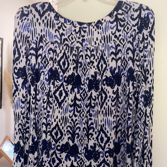 Lilly Pulitzer Blue & White Blouse - Size XS - Picture 5 of 7